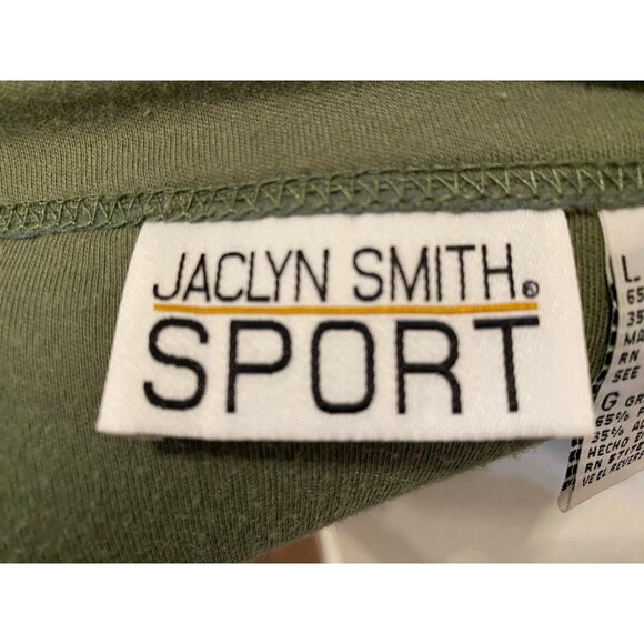 Jaclynn Smith Sport Womens Size Large Top Olive Color Short Sleeve - Picture 5 of 11